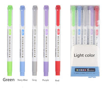 25 Colors Double Head Highlighter Pen Mildliner Colors Fluorescent Highlighters Art Marker School&Office Art Stationery Supply