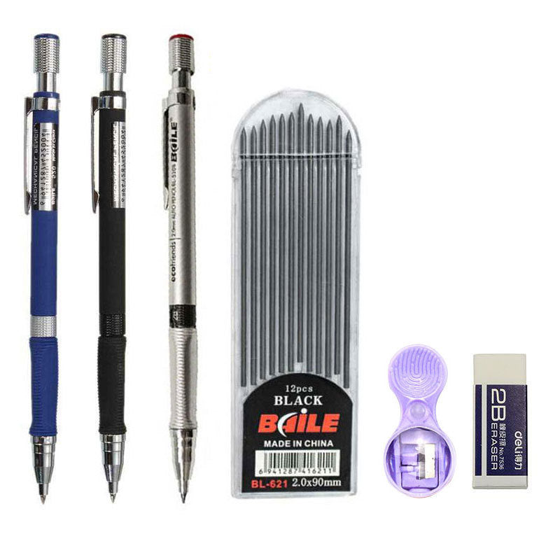 20mm Mechanical Pencil Set 2B Automatic With Color