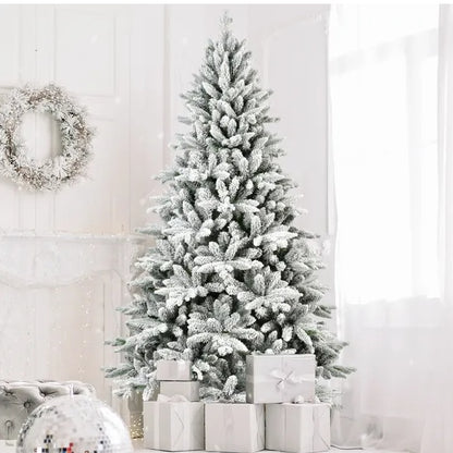 5ft PVC PE Flocking Hinged Tree Environmentally Friendly Fireproof Artificial Christmas Flocked Tree By  Limei Tree