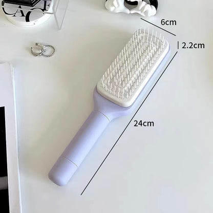 4 In 1 Self Cleaning Hair Brush New Self-Cleaning Anti-Static Massage Comb Scalable Rotate Lifting Self Cleaning Hairbrush