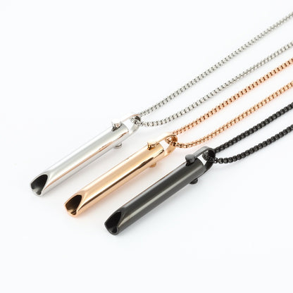 Adjustable Breathing Relieve Pressure Ornament Stainless Steel Decompression Necklace